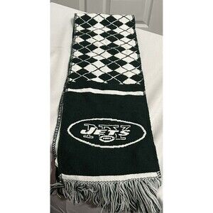 New York Jets NFL Themed Acrylic Scarf, Pepsi Anthems Green Argyle Pattern